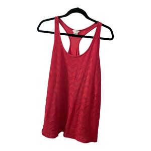 Ariat Womens XL Coral‎ Pink Racerback Tank Top Knit Sleeveless Casual